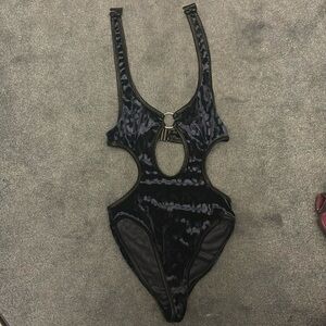 Purple Cheeta Killstar Bodysuit size xs